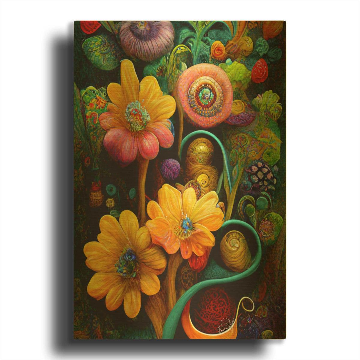 'The World I Close My Eyes To See 3' By Romantz Art Gold Metal Wall Art