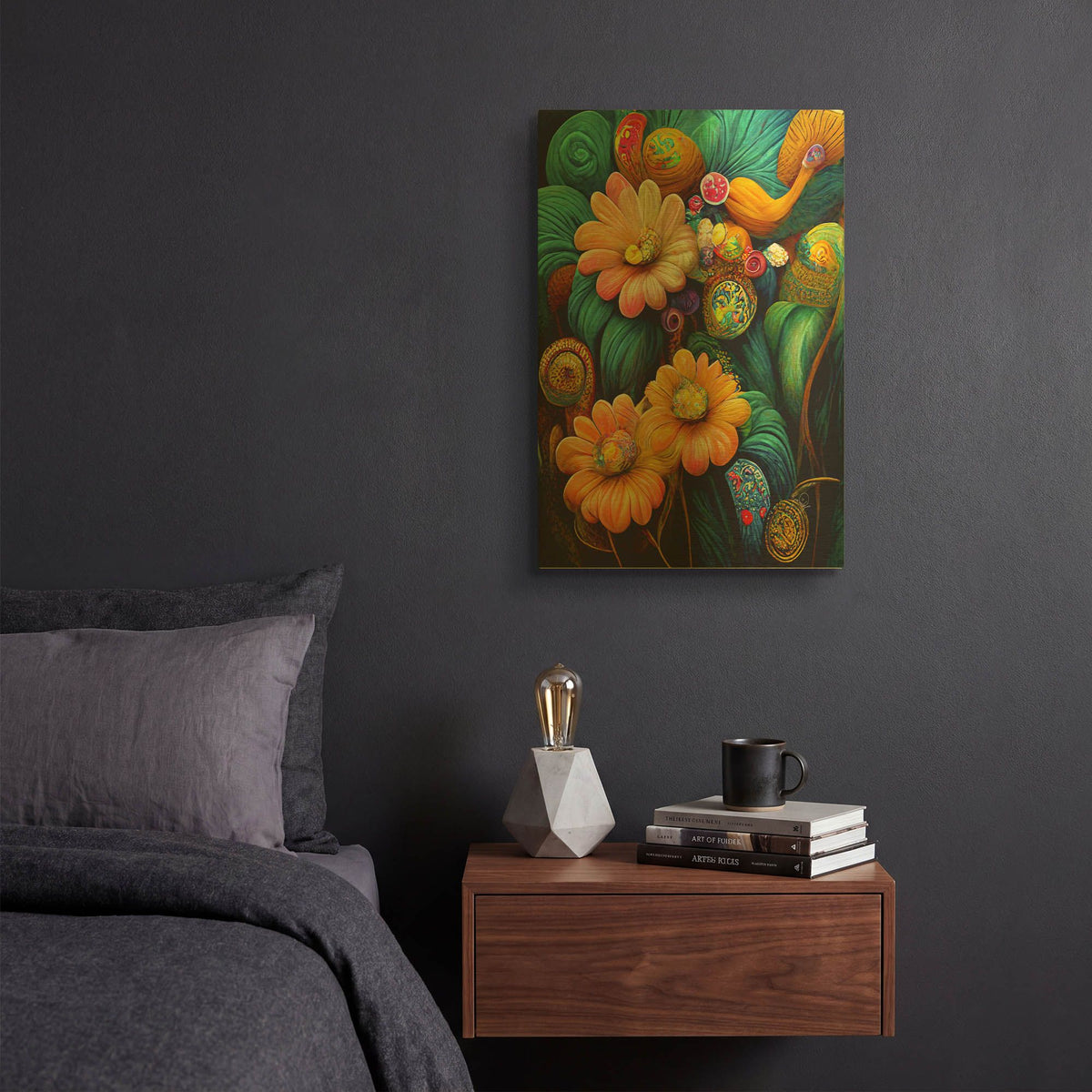 'The World I Close My Eyes To See 5' By Romantz Art Gold Metal Wall Art