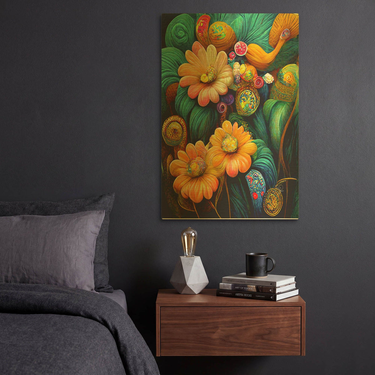 'The World I Close My Eyes To See 5' By Romantz Art Gold Metal Wall Art