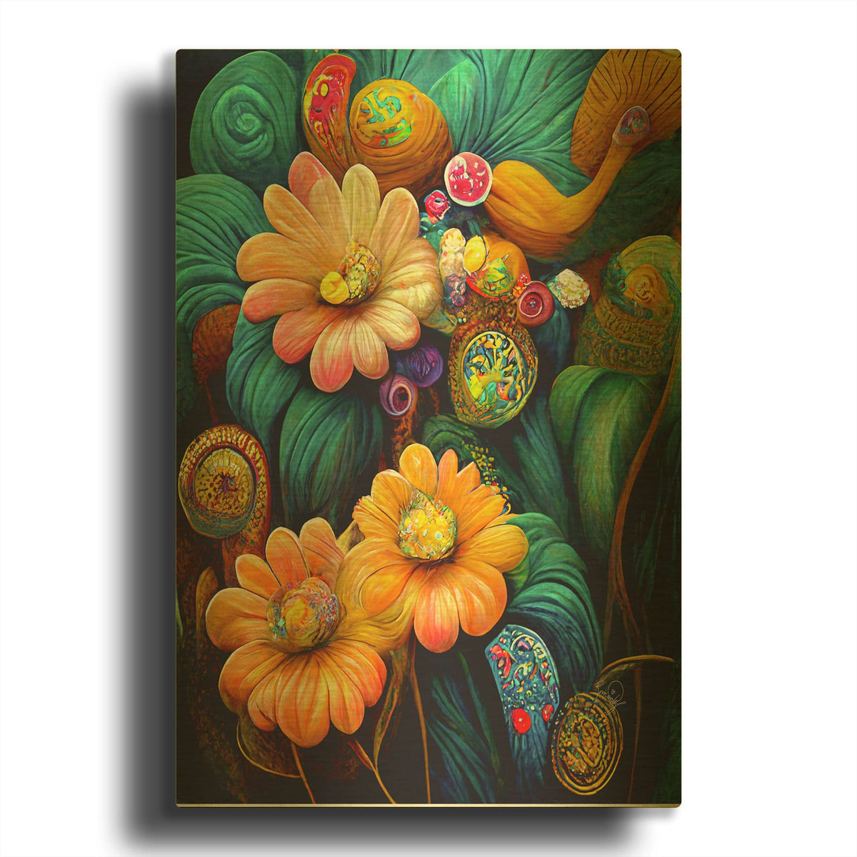 'The World I Close My Eyes To See 5' By Romantz Art Gold Metal Wall Art