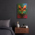 'Fantasy Owls 5' By Romantz Art Gold Metal Wall Art