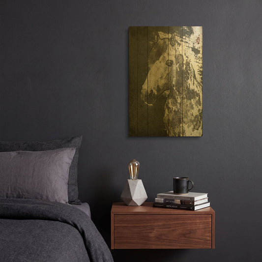 'SPIRIT EYE Horse' By Irena Orlov Gold Metal Wall Art
