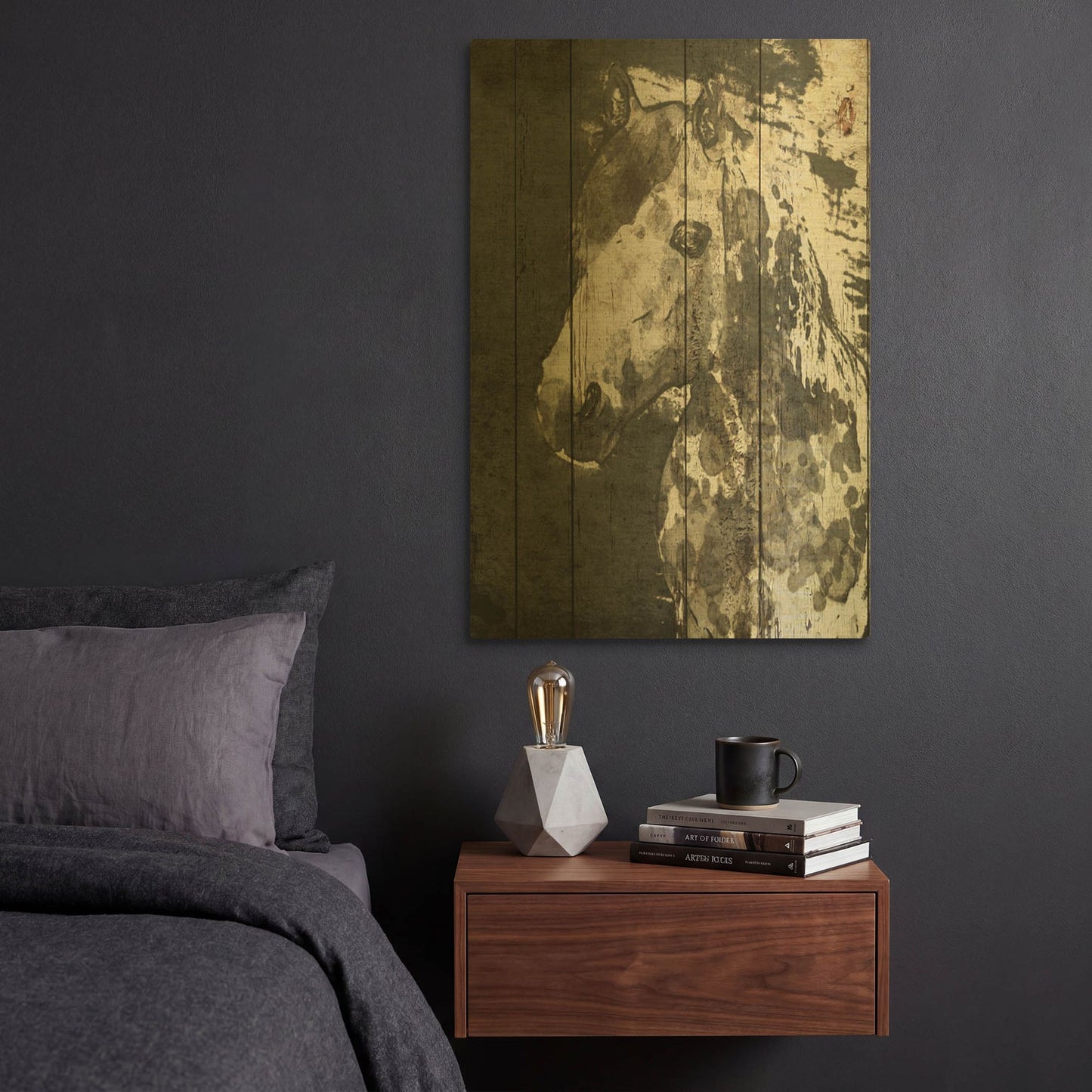 'SPIRIT EYE Horse' By Irena Orlov Gold Metal Wall Art