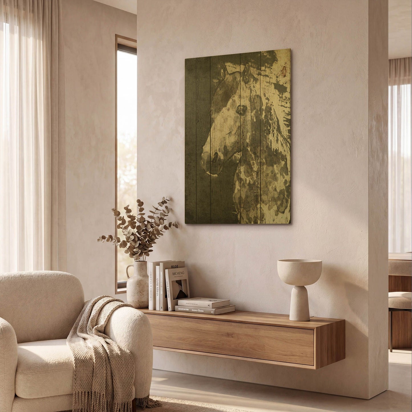 'SPIRIT EYE Horse' By Irena Orlov Gold Metal Wall Art