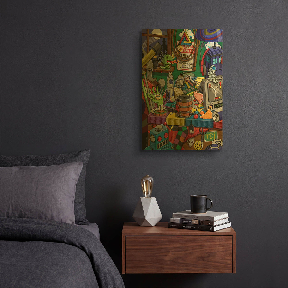 'Geek Chic' By Ron Magnes Gold Metal Wall Art