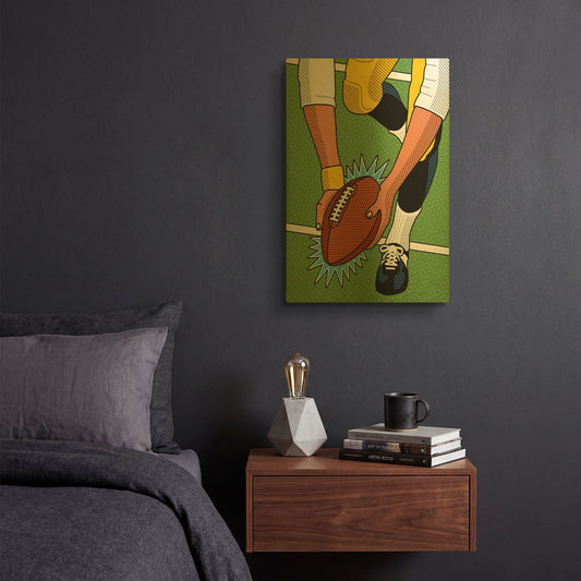 'Franco Immaculate Reception' By Ron Magnes Gold Metal Wall Art