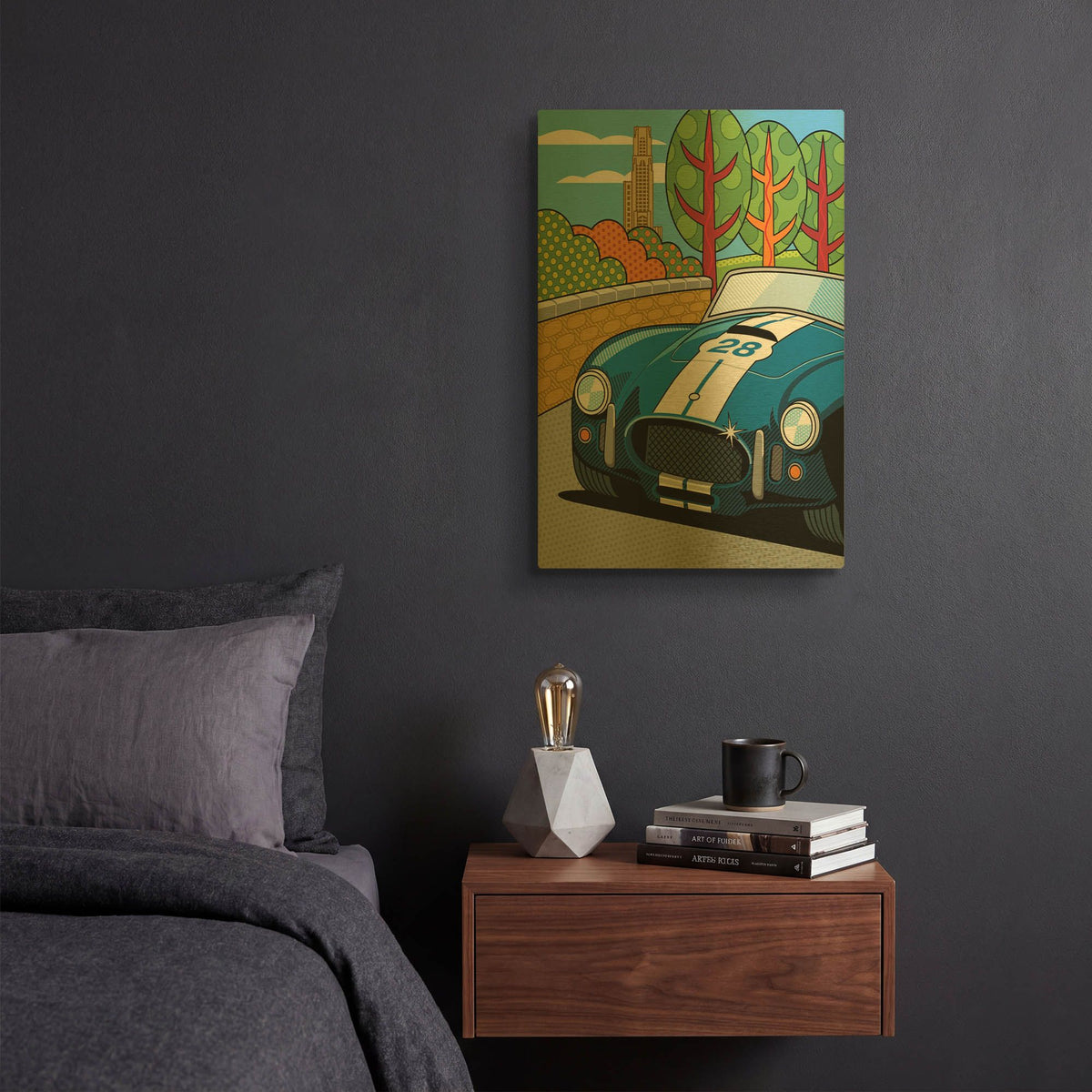 'Pittsburgh Vintage Grand Prix' By Ron Magnes Gold Metal Wall Art