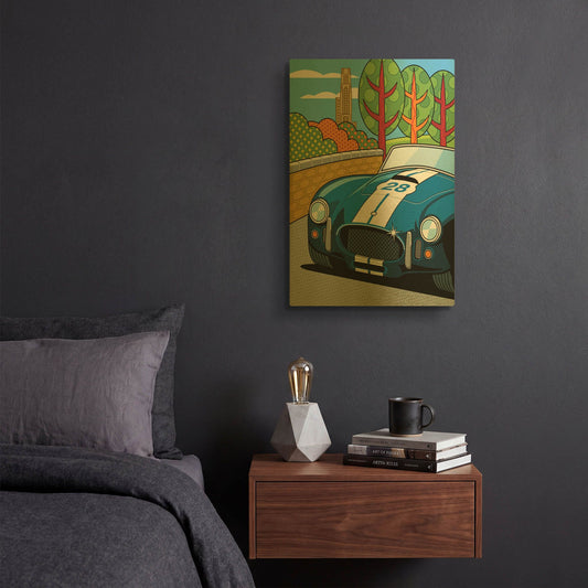 'Pittsburgh Vintage Grand Prix' By Ron Magnes Gold Metal Wall Art