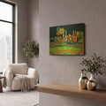'PNC Park Fireworks Pittsburgh' By Ron Magnes Gold Metal Wall Art
