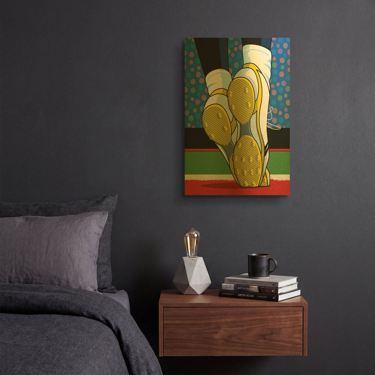 'Santonio Holmes Super Bowl Catch' By Ron Magnes Gold Metal Wall Art