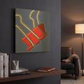 'Paper Clip Office Supply' By Ron Magnes Gold Metal Wall Art