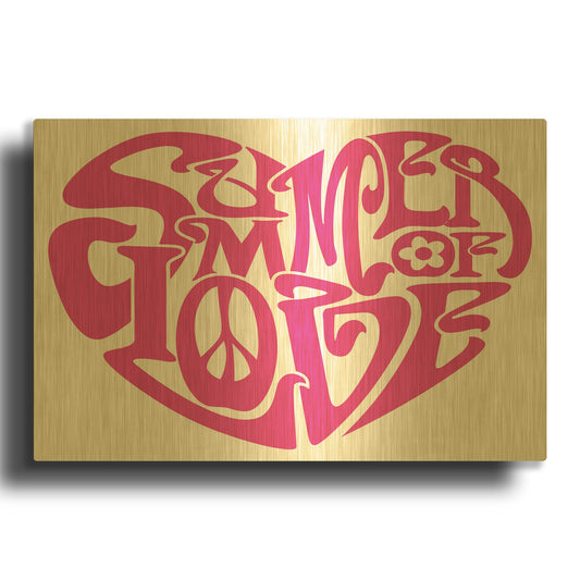 'Summer Of Love Heart' By Ron Magnes Gold Metal Wall Art