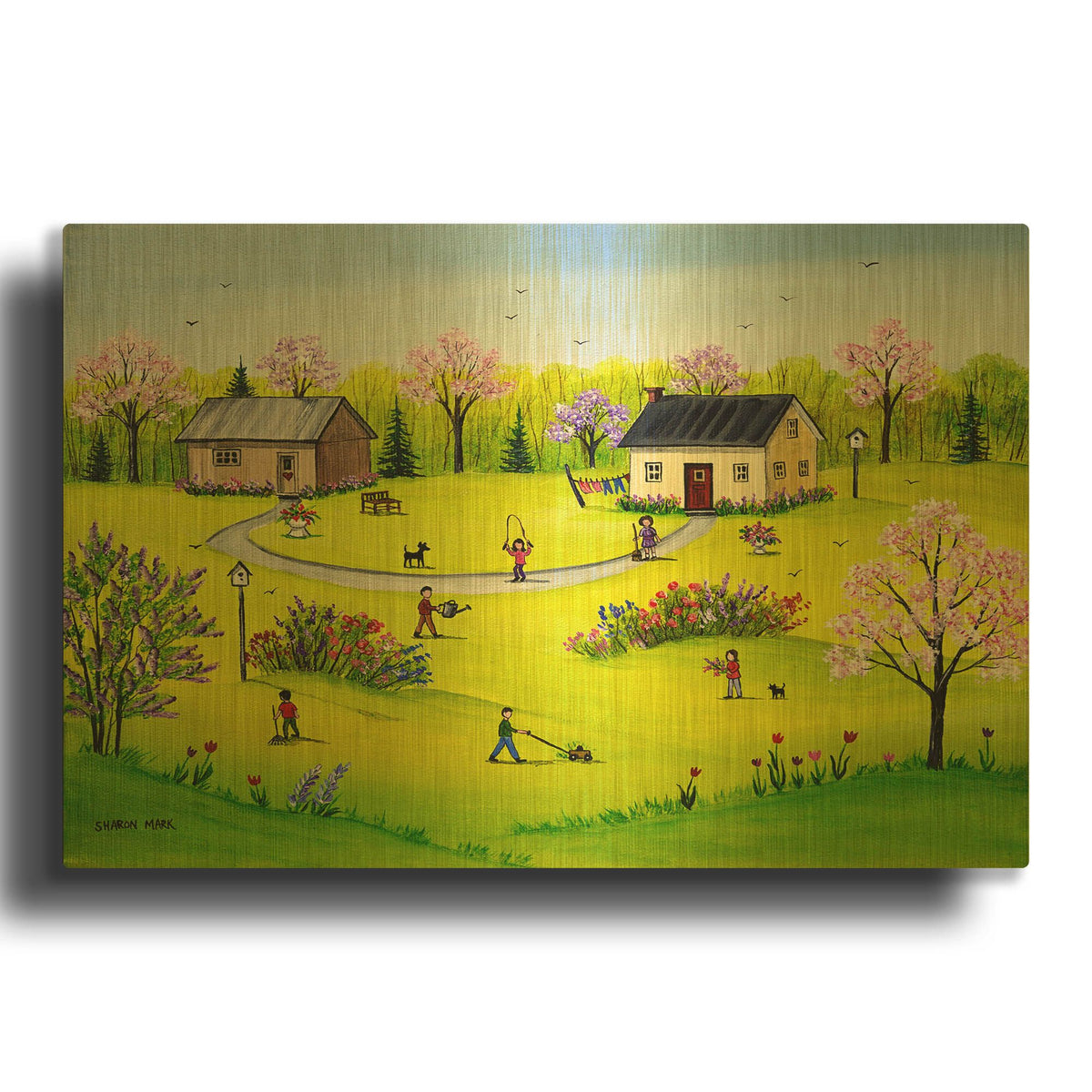 'Beautiful Day' By Sharon Mark Gold Metal Wall Art