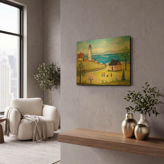 'Blue Sea' By Sharon Mark Gold Metal Wall Art