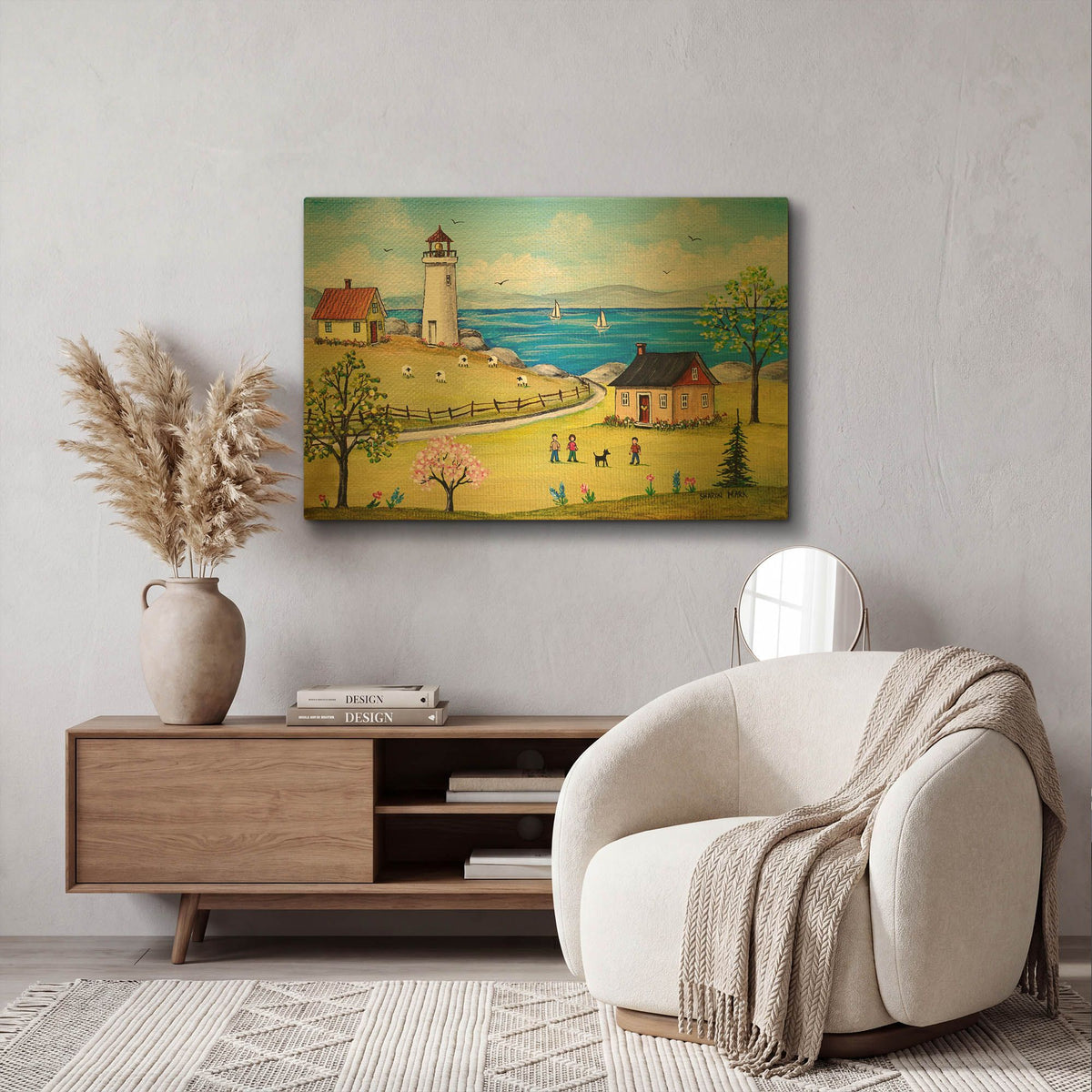 'Blue Sea' By Sharon Mark Gold Metal Wall Art