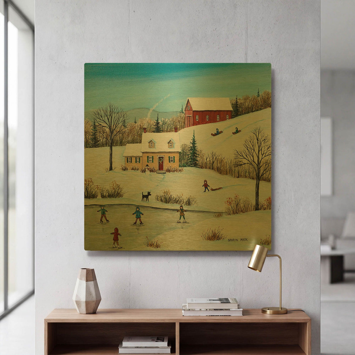 'Bright Day' By Sharon Mark Gold Metal Wall Art