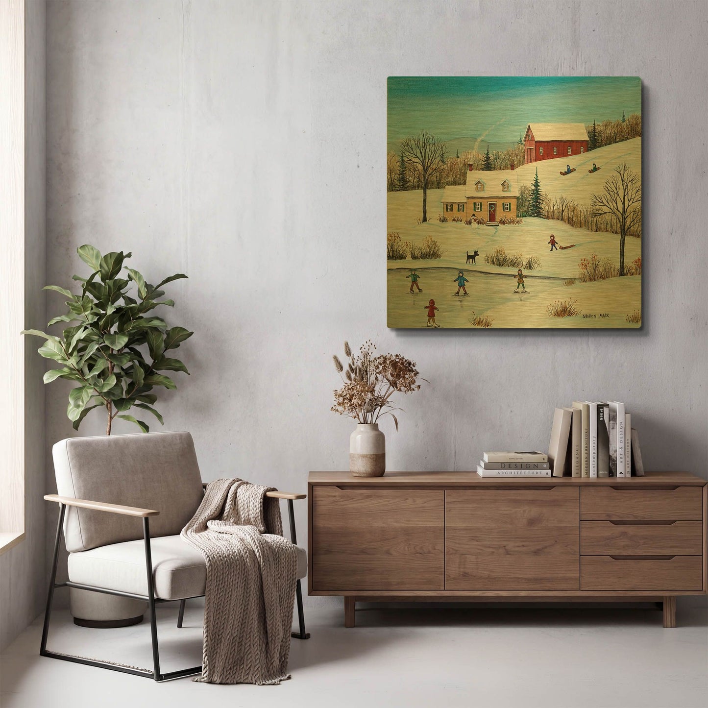 'Bright Day' By Sharon Mark Gold Metal Wall Art