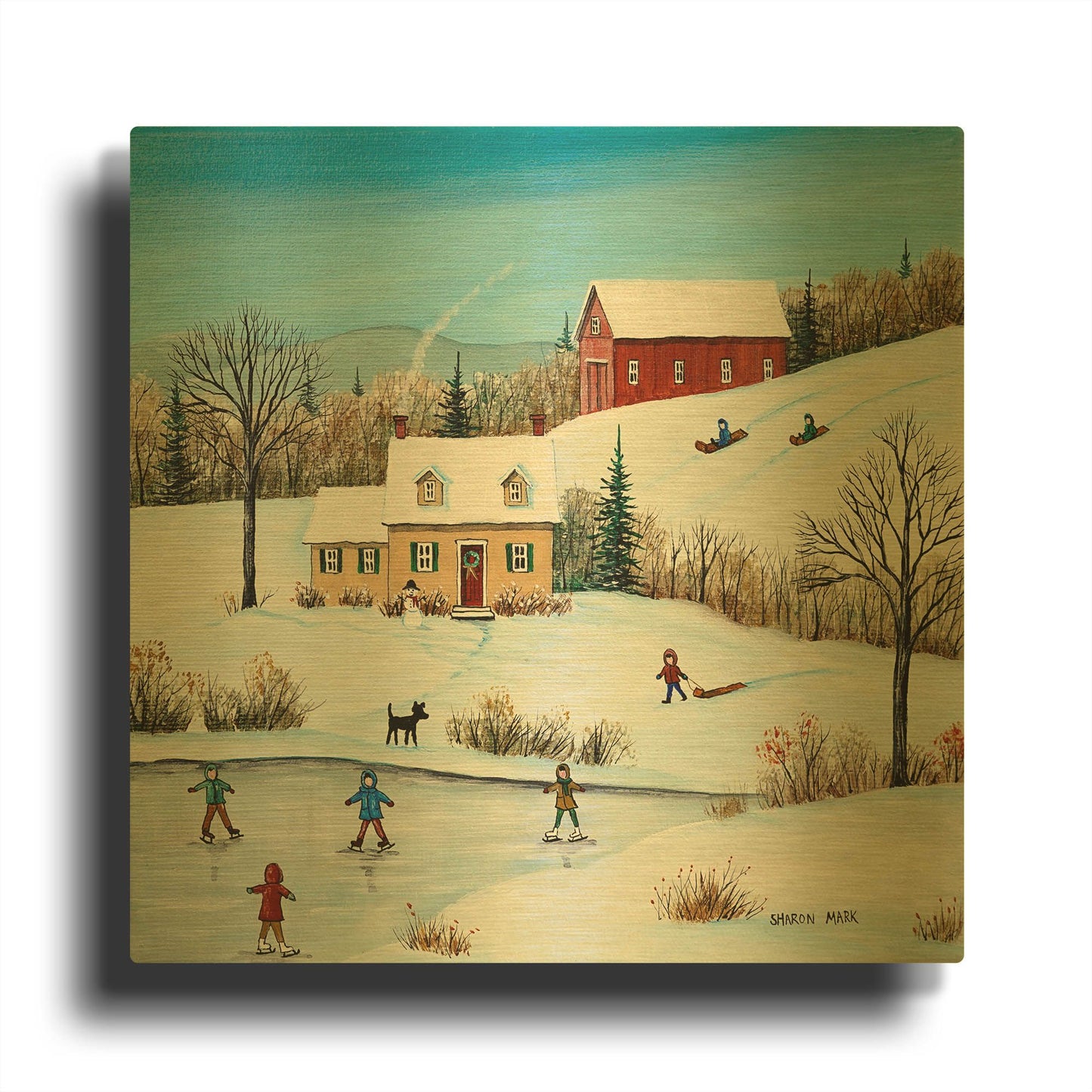 'Bright Day' By Sharon Mark Gold Metal Wall Art