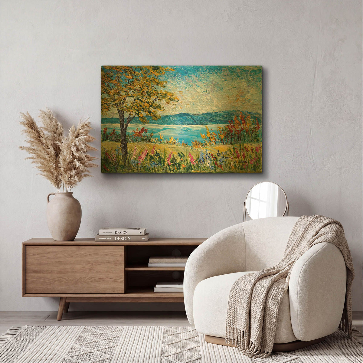 'River' By Sharon Mark Gold Metal Wall Art
