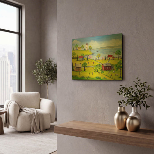 'Summer Playtime' By Sharon Mark Gold Metal Wall Art
