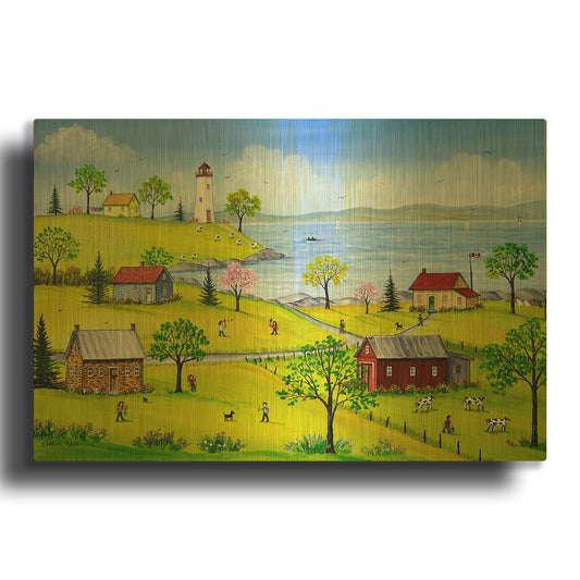 'Summer Playtime' By Sharon Mark Gold Metal Wall Art