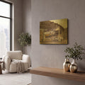 '2Nd Ave. El, Ca. 1896' By Stanton Manolakas Gold Metal Wall Art