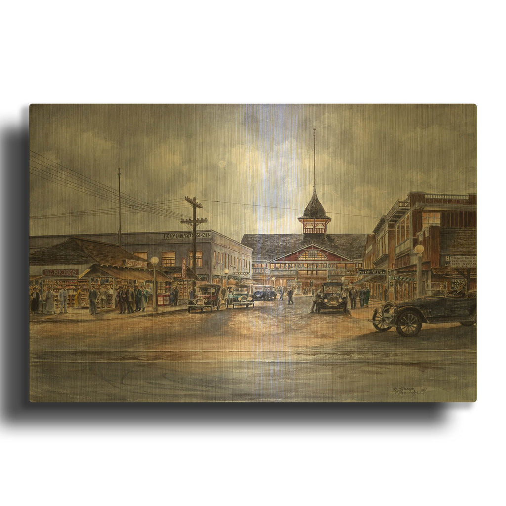 'Balboa By Moonlight, Ca 1920' By Stanton Manolakas Gold Metal Wall Art