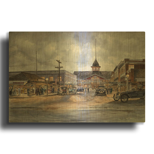 'Balboa By Moonlight, Ca 1920' By Stanton Manolakas Gold Metal Wall Art