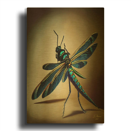 'Dragonfly' By Tanya Mavric Gold Metal Wall Art