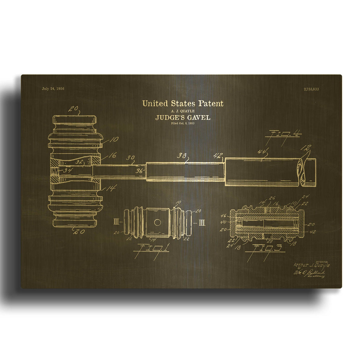 'Judge' By LUXE Gold Metal Wall Art