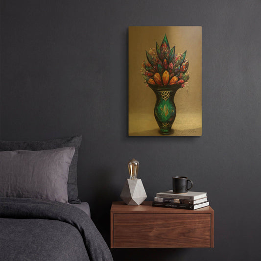 'Proud Display' By Tanya Mavric Gold Metal Wall Art