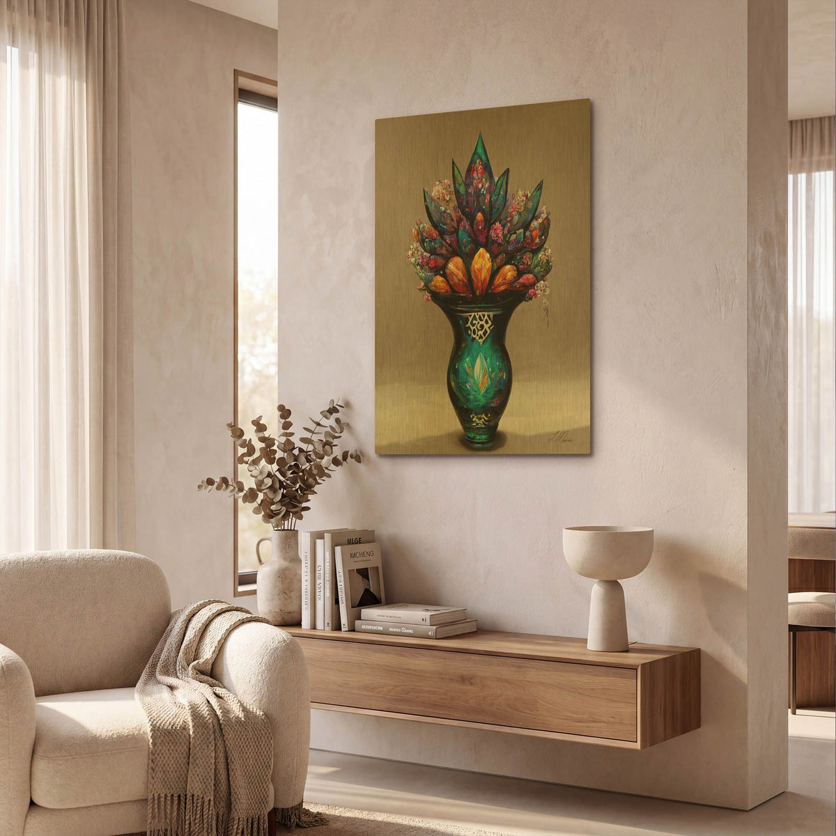 'Proud Display' By Tanya Mavric Gold Metal Wall Art