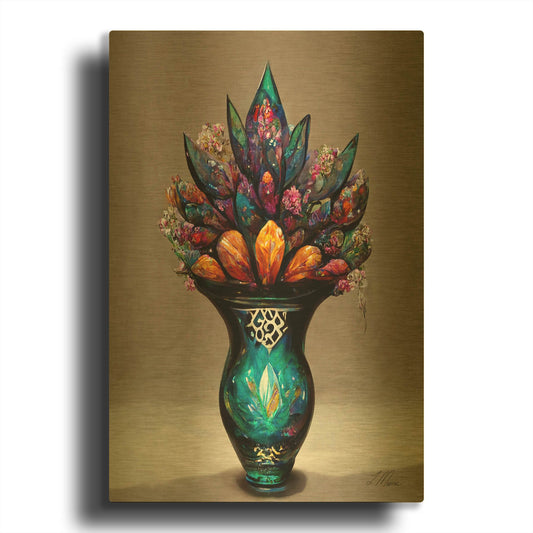 'Proud Display' By Tanya Mavric Gold Metal Wall Art