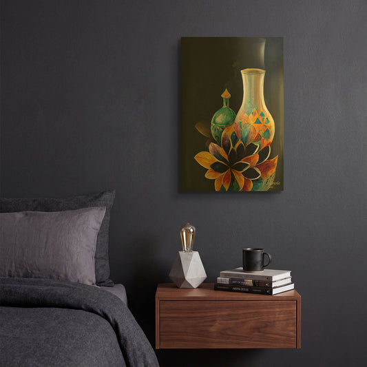 'Reflection' By Tanya Mavric Gold Metal Wall Art