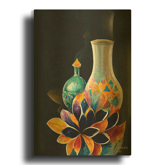 'Reflection' By Tanya Mavric Gold Metal Wall Art