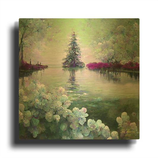 'Where the Trees Grow' By Tanya Mavric Gold Metal Wall Art