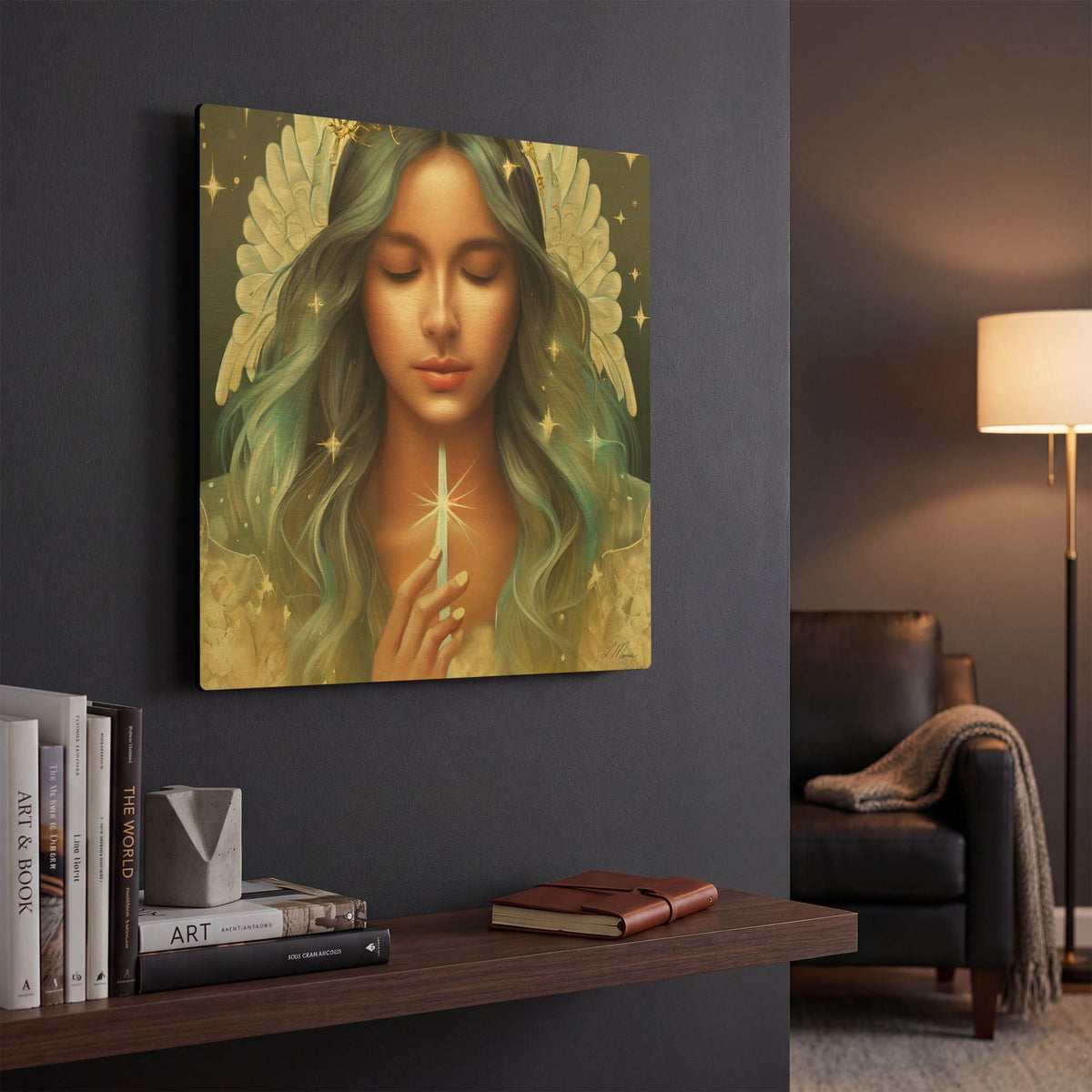 'Wishing on a Star' By Tanya Mavric Gold Metal Wall Art