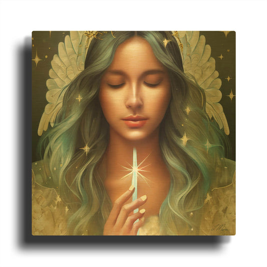 'Wishing on a Star' By Tanya Mavric Gold Metal Wall Art