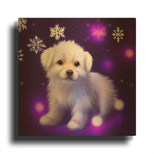 'Christmas Love' By Tanya Mavric Gold Metal Wall Art