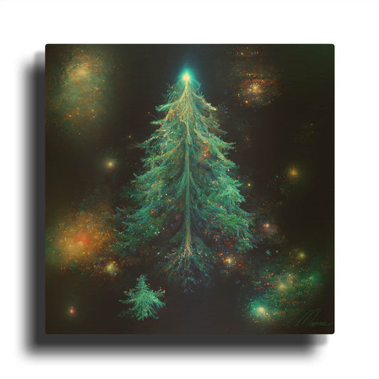 'Christmas Tree 3' By Tanya Mavric Gold Metal Wall Art