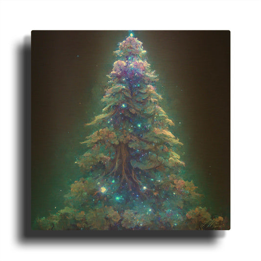 'Christmas Tree 7' By Tanya Mavric Gold Metal Wall Art