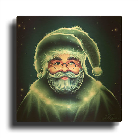 'Santa 1' By Tanya Mavric Gold Metal Wall Art