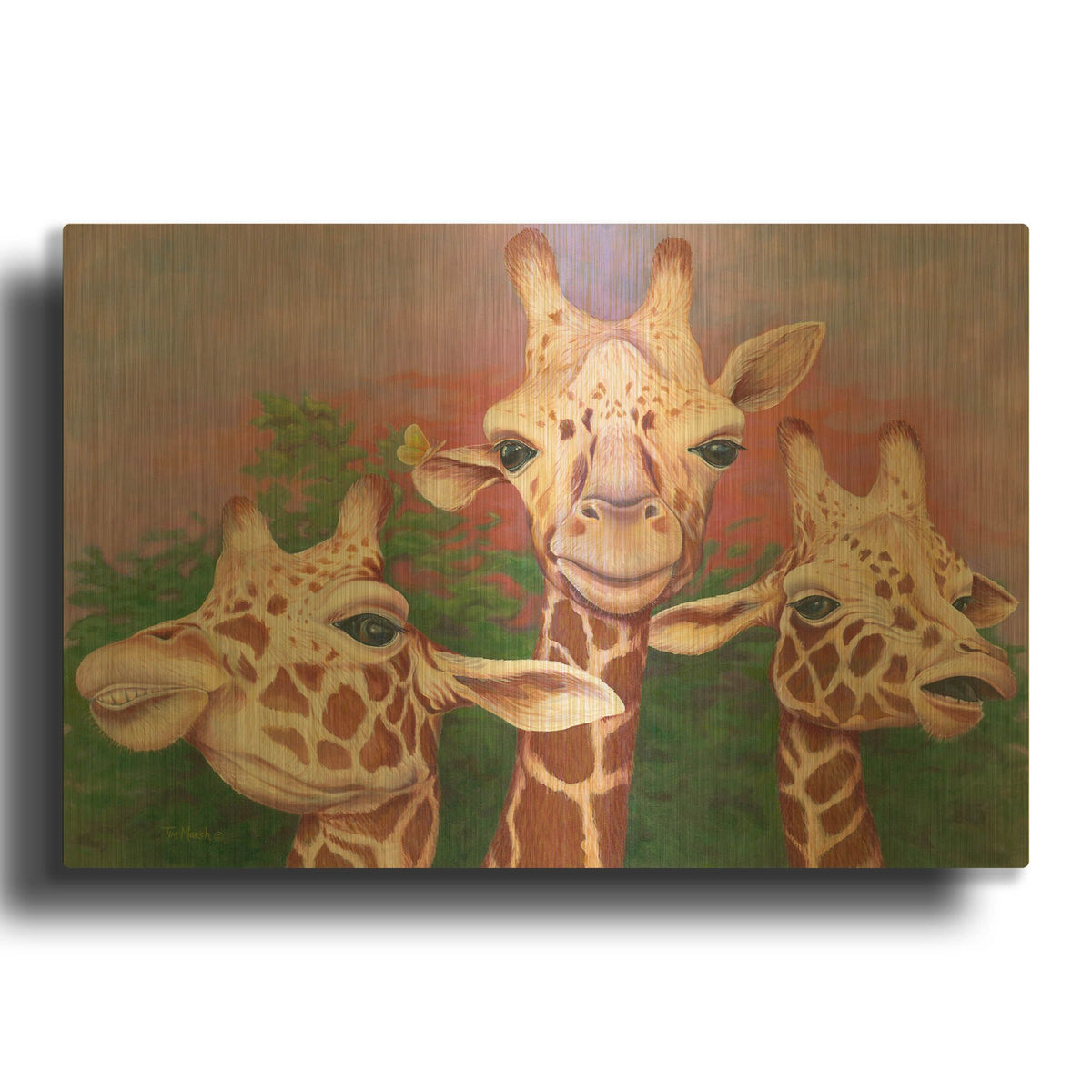 'Curious Conversation' By Tim Marsh Gold Metal Wall Art