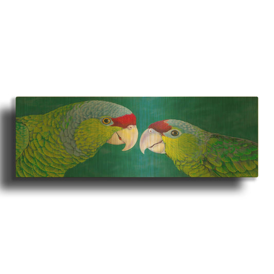'Lilac Crowned Amazons' By Tim Marsh Gold Metal Wall Art