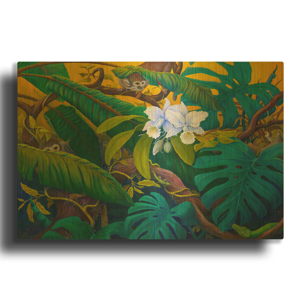 'Monkey Business' By Tim Marsh Gold Metal Wall Art
