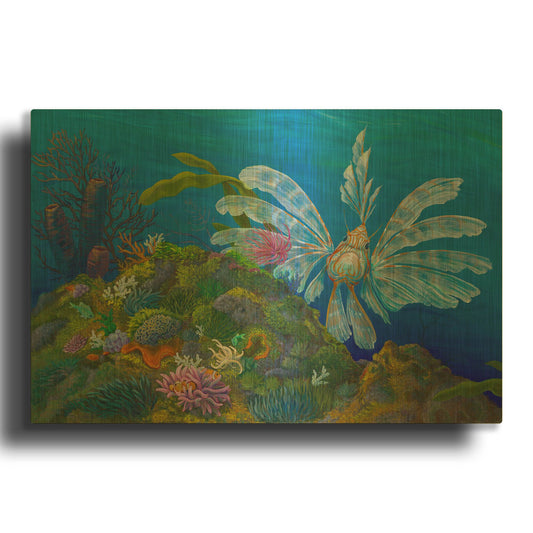 'Sudden Enounter' By Tim Marsh Gold Metal Wall Art