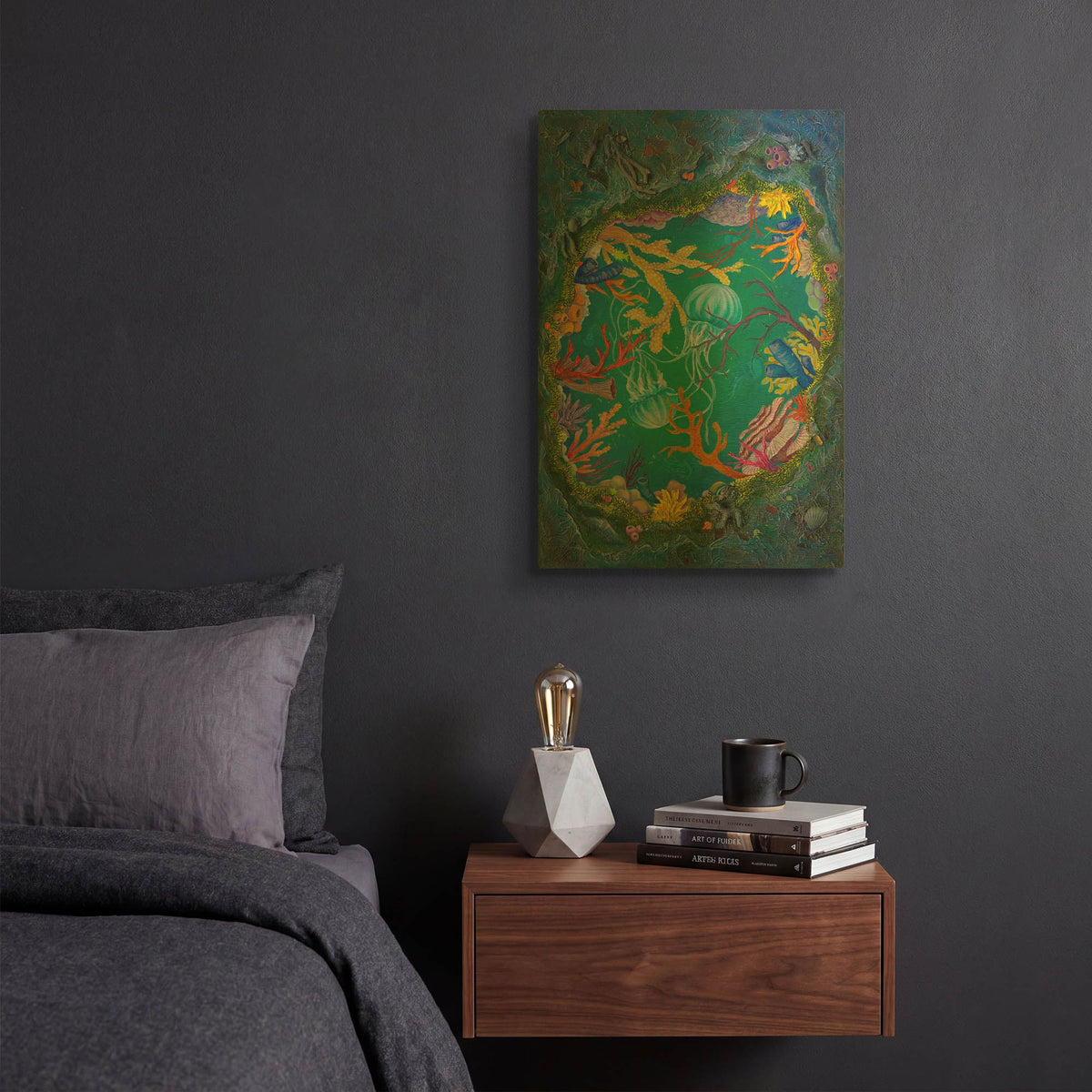 'Looking Into JellyLand' By Tim Marsh Gold Metal Wall Art