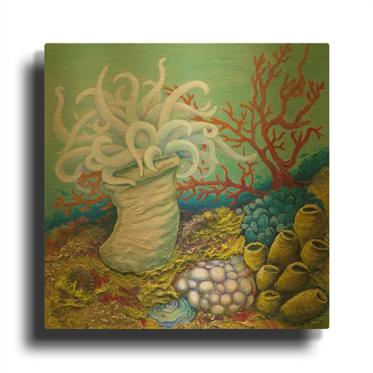 'Anemone Ballet' By Tim Marsh Gold Metal Wall Art