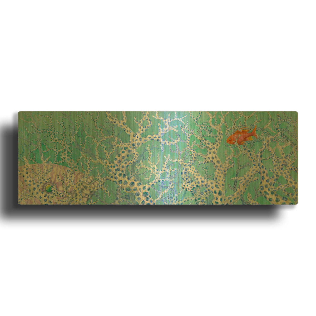 'Coralation' By Tim Marsh Gold Metal Wall Art