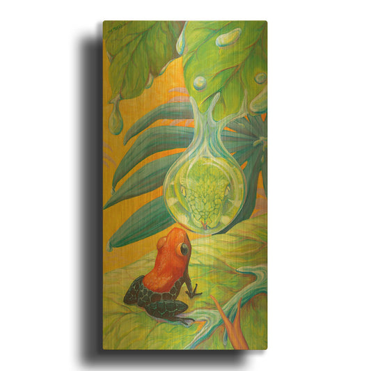 'Red Poison' By Tim Marsh Gold Metal Wall Art